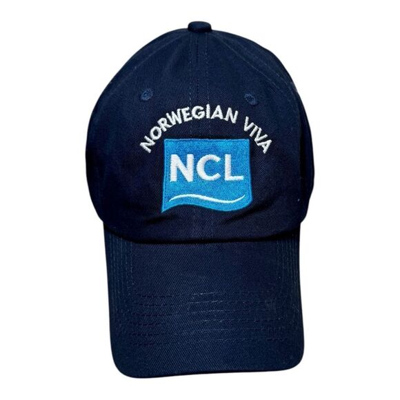 New Norwegian Cruise Lines Viva Navy Blue Adjustable Strap back Baseball Hat - Picture 1 of 5